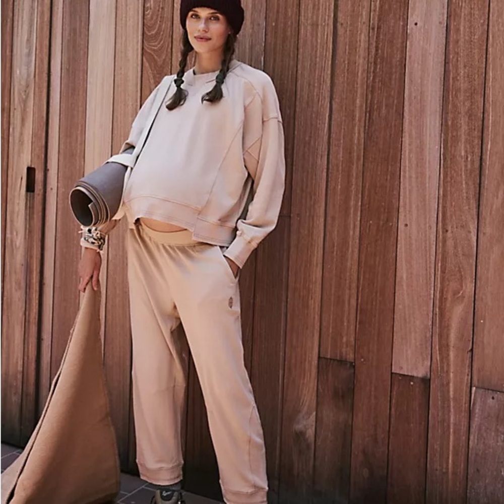 NWT Free People FP Movement x Hatch Intercept Pants, Desert Sand, Sz SMALL